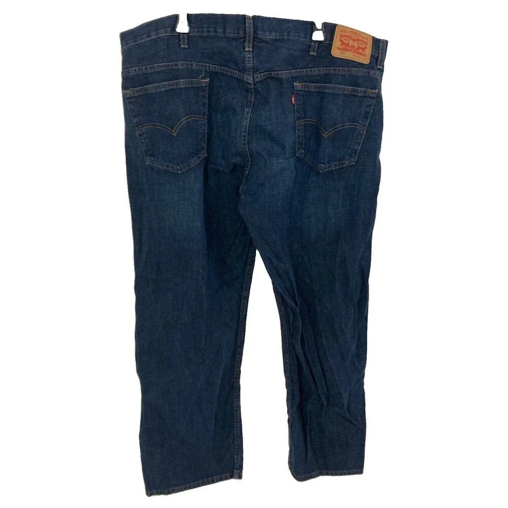 Men's Levi's 569 Loose Straight Fit Jeans Dark Wash Blue Size 44x32